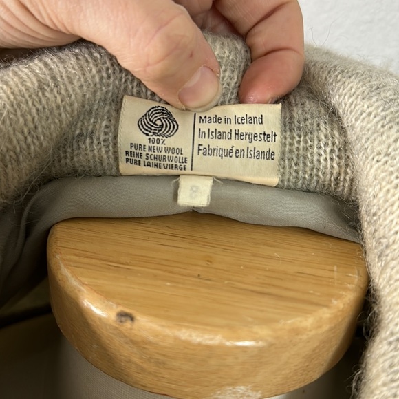 ❄️ VTG 80’s Iceland wool 100% lined full zipper hooded sweater - Picture 4 of 9